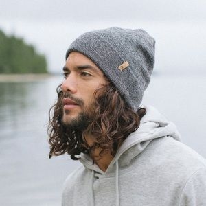 Tentree Wool Kurt Beanie Meteorite Black Marled